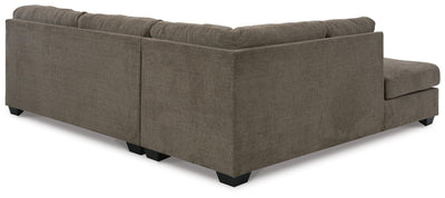Mahoney 2-Piece LAF Chaise Sleeper Sectional in Chocolate Chenille