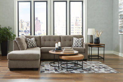 Mahoney 2-Piece LAF Chaise Sectional in Chocolate Chenille