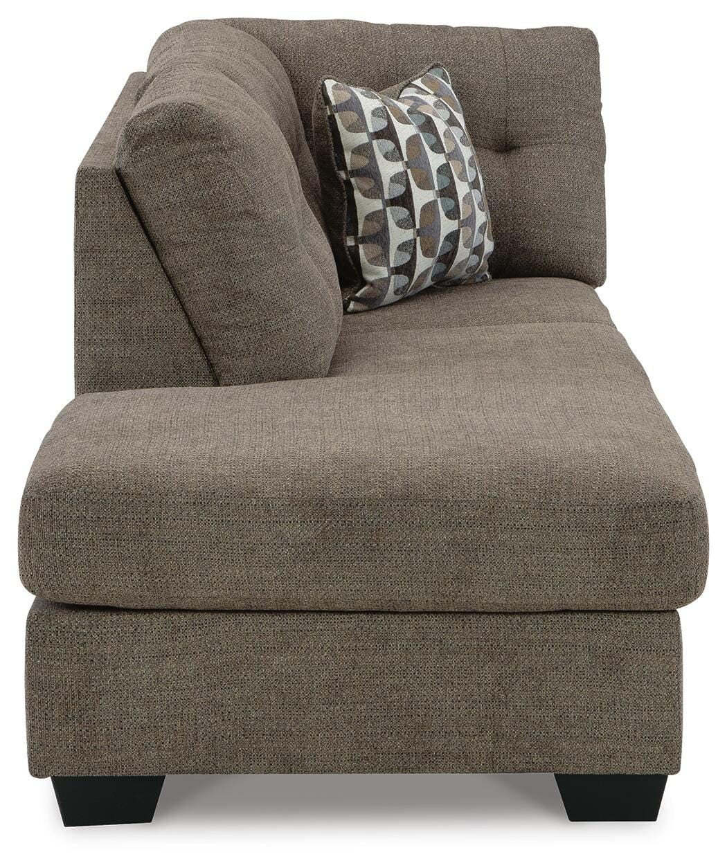 Mahoney 2-Piece LAF Chaise Sectional in Chocolate Chenille