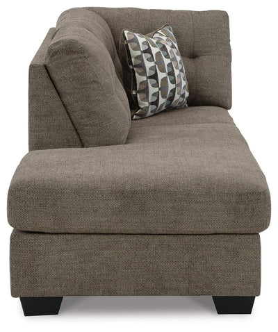 Mahoney 2-Piece LAF Chaise Sectional in Chocolate Chenille
