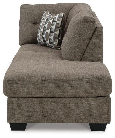 Mahoney 2-Piece RAF Chaise Sectional in Chocolate Chenille