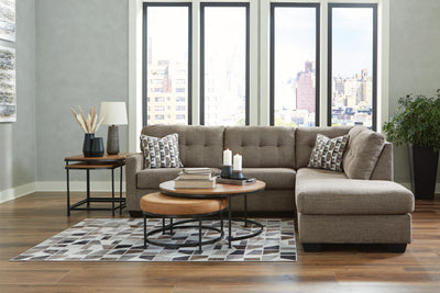 Mahoney 2-Piece RAF Chaise Sectional in Chocolate Chenille