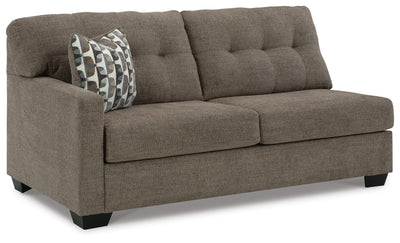 Mahoney 2-Piece RAF Chaise Sectional in Chocolate Chenille