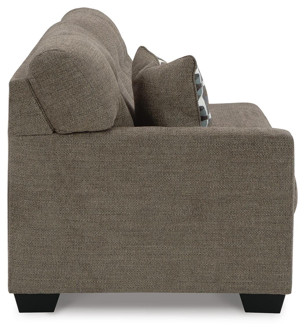 Mahoney 2-Piece RAF Chaise Sleeper Sectional in Chocolate Chenille