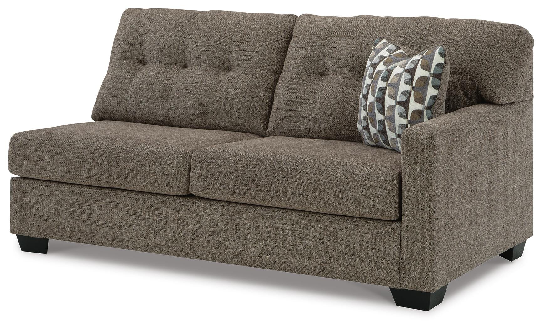 Mahoney 2-Piece LAF Chaise Sleeper Sectional in Chocolate Chenille