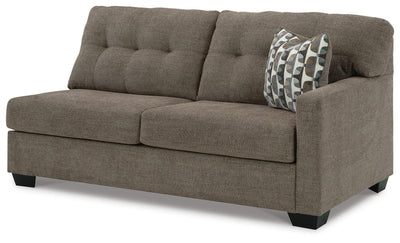 Mahoney 2-Piece LAF Chaise Sleeper Sectional in Chocolate Chenille