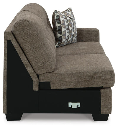 Mahoney 2-Piece LAF Chaise Sectional in Chocolate Chenille