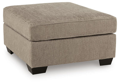 Olten Oversized Accent Ottoman in Mocha Chenille