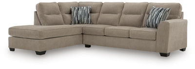 Olten 2-Piece LAF Chaise Sectional in Mocha Chenille