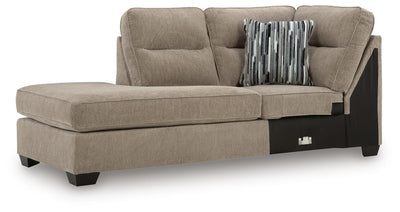 Olten 2-Piece LAF Chaise Sectional in Mocha Chenille