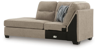 Olten 2-Piece LAF Chaise Sectional in Mocha Chenille