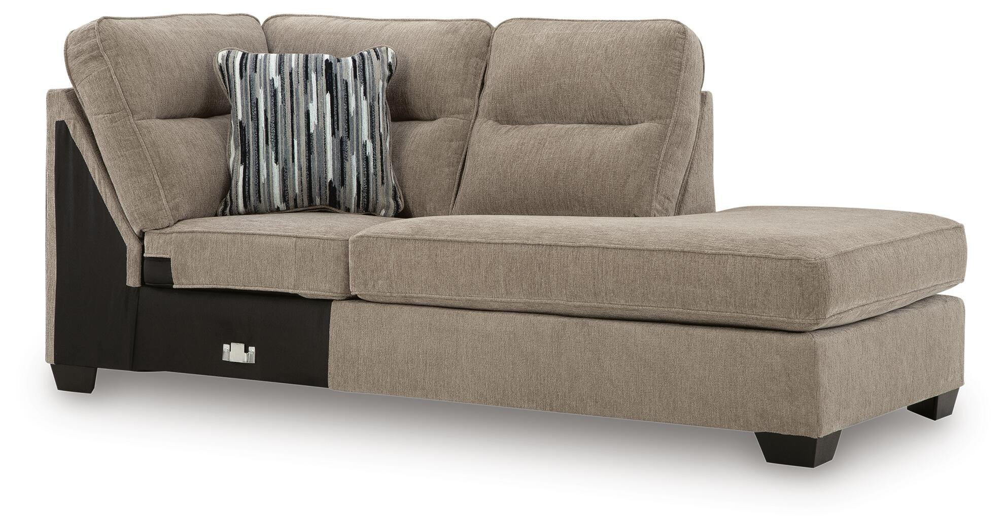 Olten 2-Piece RAF Chaise Sectional in Mocha Chenille