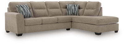 Olten 2-Piece RAF Chaise Sectional in Mocha Chenille