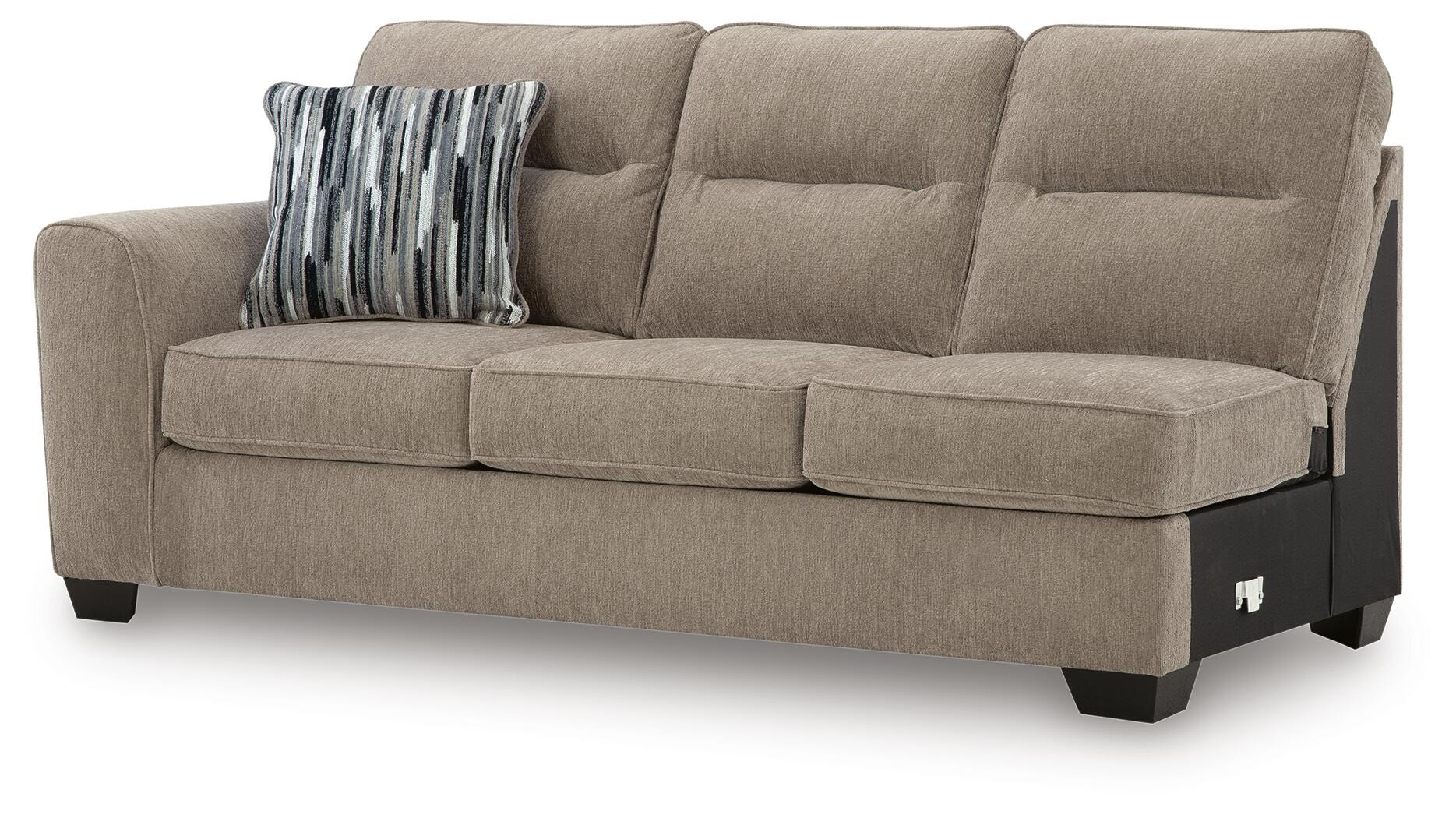 Olten 2-Piece RAF Chaise Sectional in Mocha Chenille