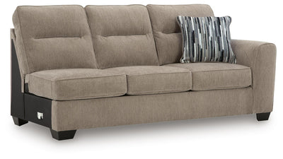 Olten 2-Piece LAF Chaise Sectional in Mocha Chenille