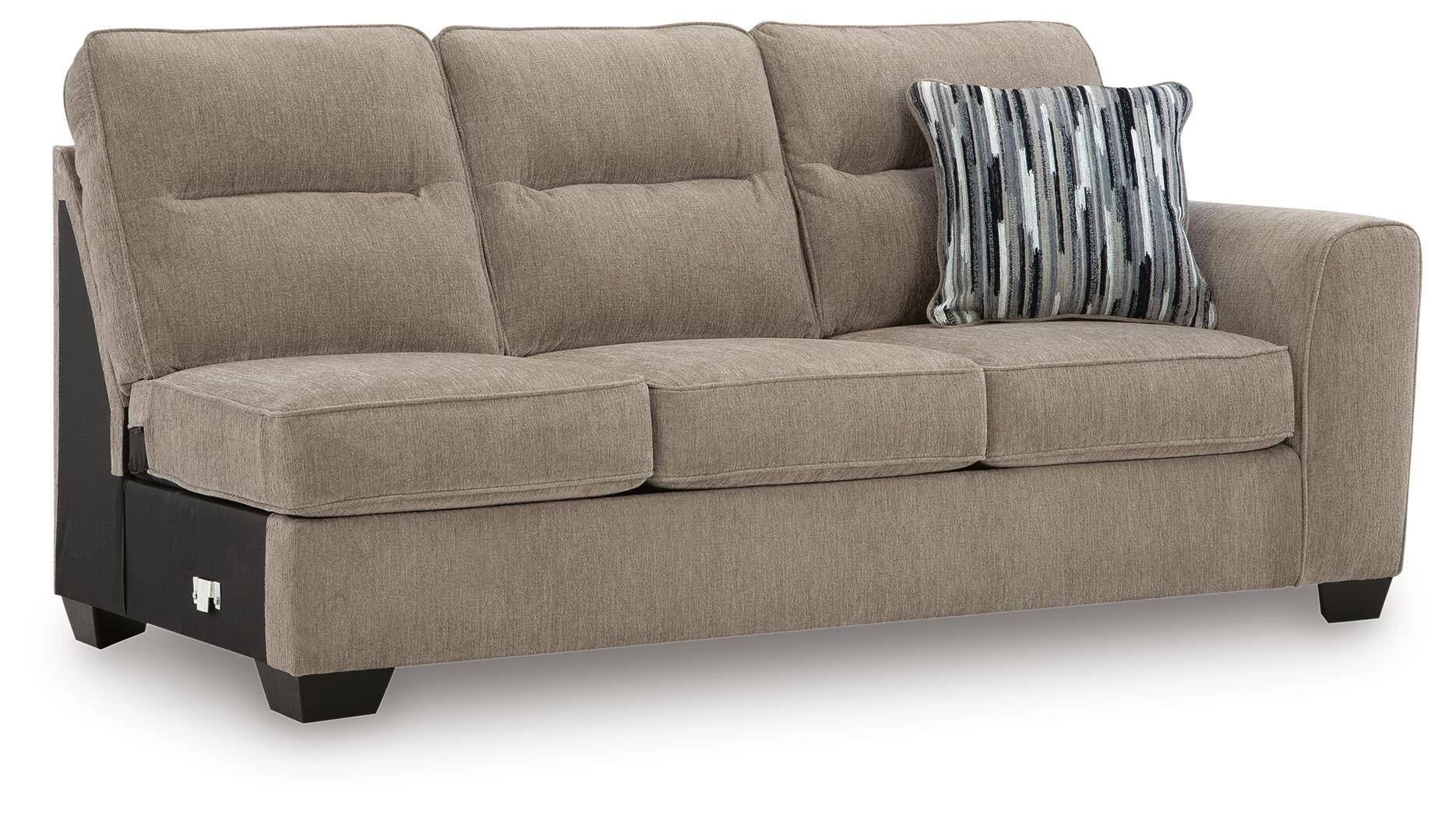 Olten 2-Piece Sectional with Chaise and Ottoman in Mocha