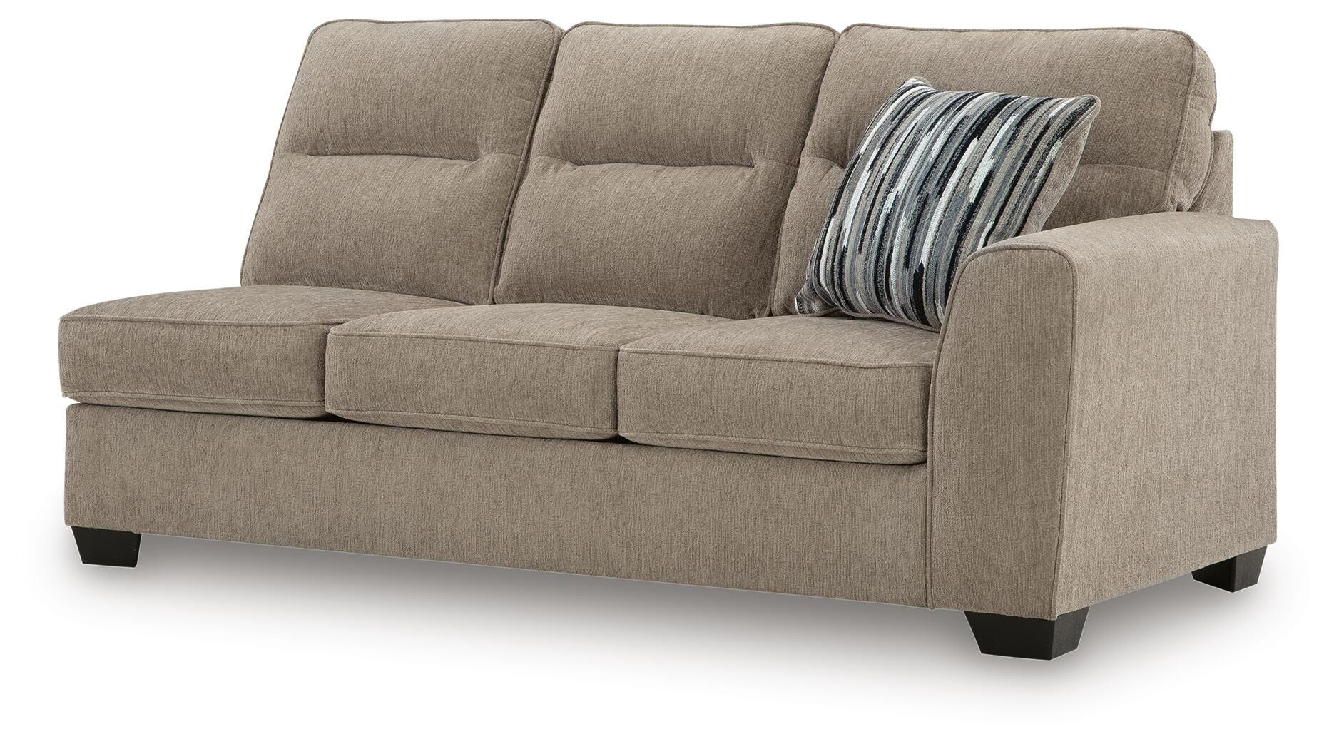 Olten 2-Piece LAF Chaise Sectional in Mocha Chenille