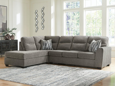 Olten 2-Piece LAF Chaise Sectional in Graphite Chenille