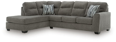 Olten 2-Piece LAF Chaise Sectional in Graphite Chenille