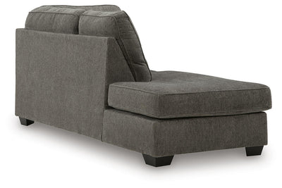 Olten 2-Piece LAF Chaise Sectional in Graphite Chenille