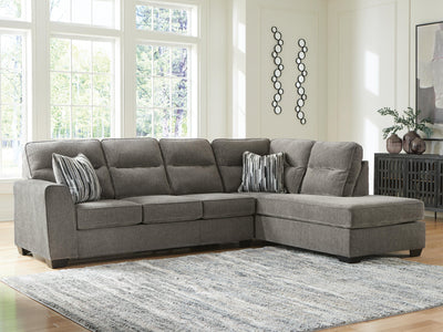 Olten 2-Piece RAF Chaise Sectional in Graphite Chenille