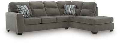 Olten 2-Piece RAF Chaise Sectional in Graphite Chenille
