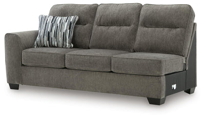 Olten 2-Piece RAF Chaise Sectional in Graphite Chenille