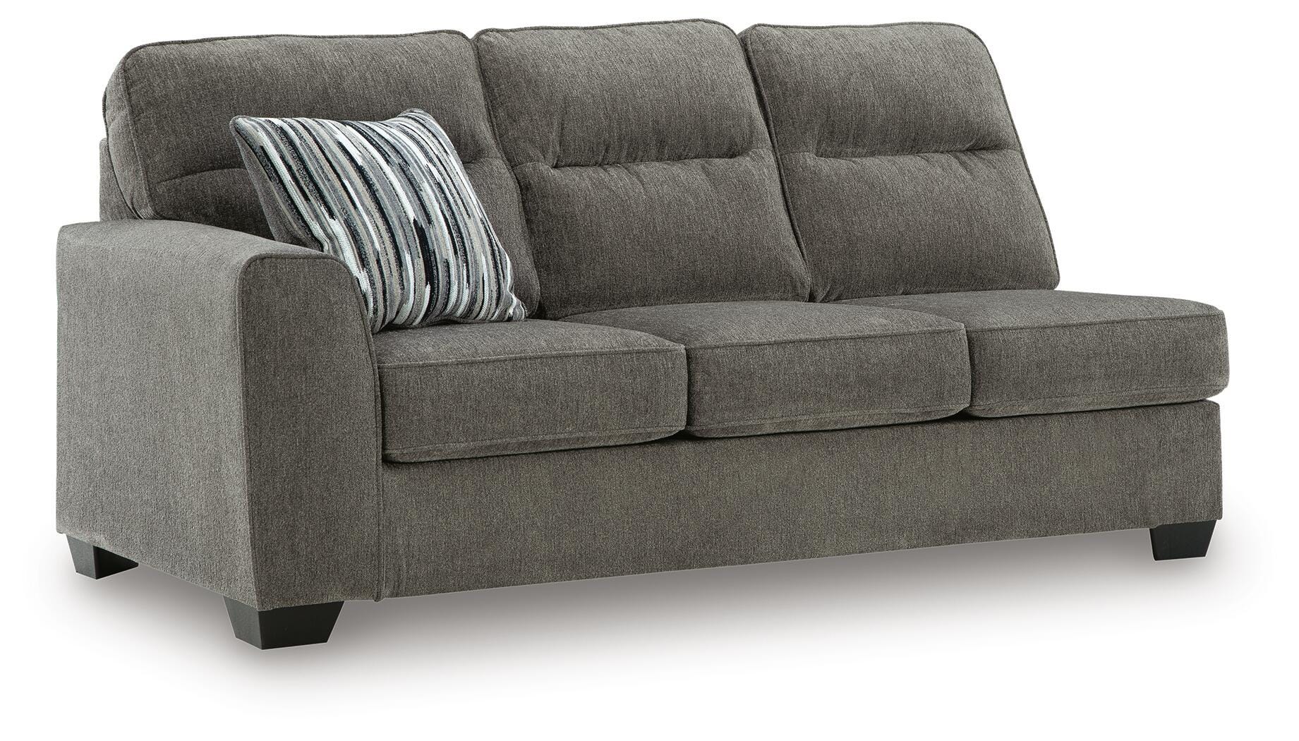 Olten 2-Piece RAF Chaise Sectional in Graphite Chenille