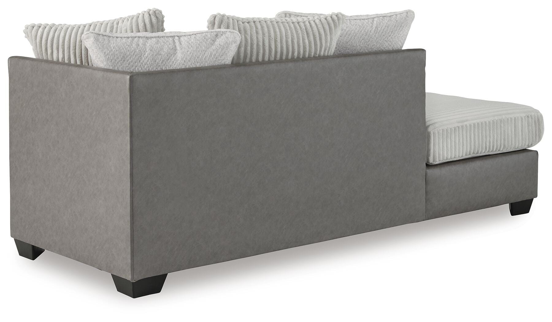 Clairette Court 2-Piece LAF Chaise Sectional in Alloy Chenille