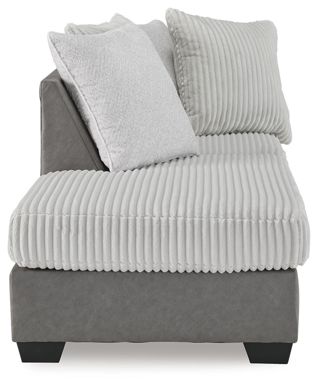Clairette Court 2-Piece LAF Chaise Sectional in Alloy Chenille