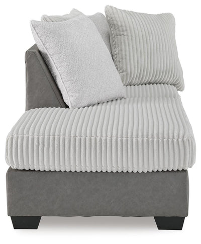 Clairette Court 2-Piece LAF Chaise Sectional in Alloy Chenille