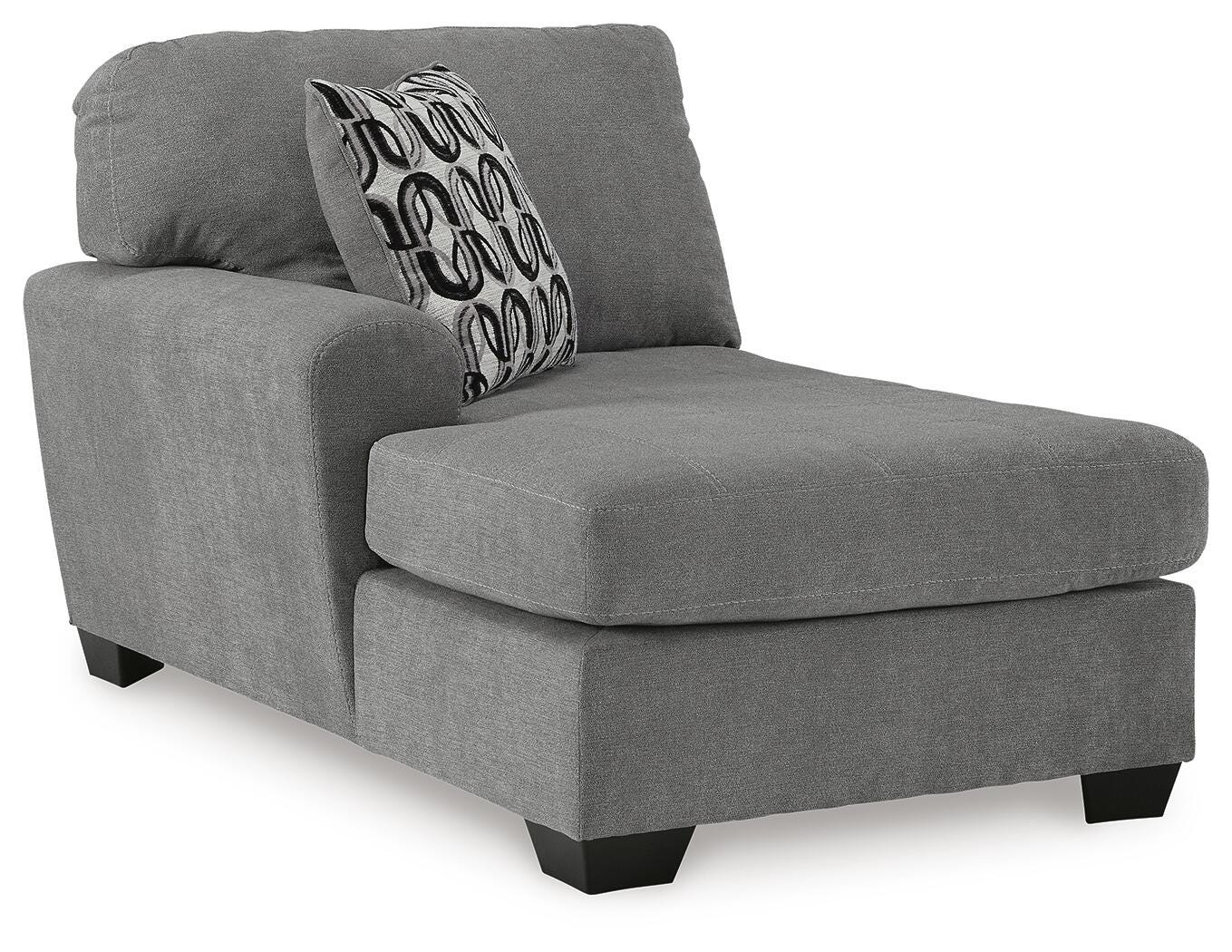 Birkdale Court 3-Piece LAF Chaise Sectional in Gray Chenille