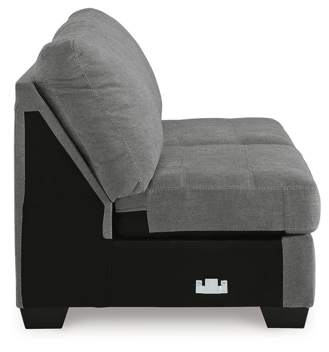 Birkdale Court 3-Piece RAF Sectional in Gray Chenille