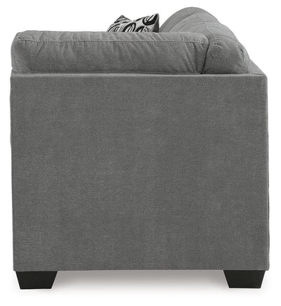 Birkdale Court 3-Piece RAF Chaise Sectional in Gray Chenille