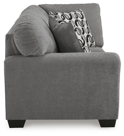 Birkdale Court 3-Piece RAF Chaise Sectional in Gray Chenille