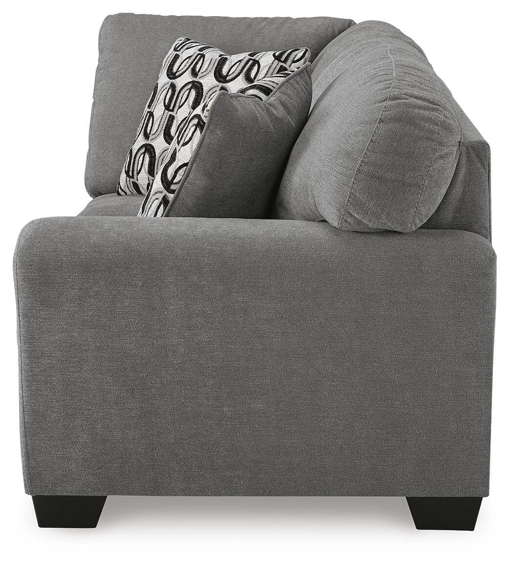 Birkdale Court 3-Piece LAF Chaise Sectional in Gray Chenille