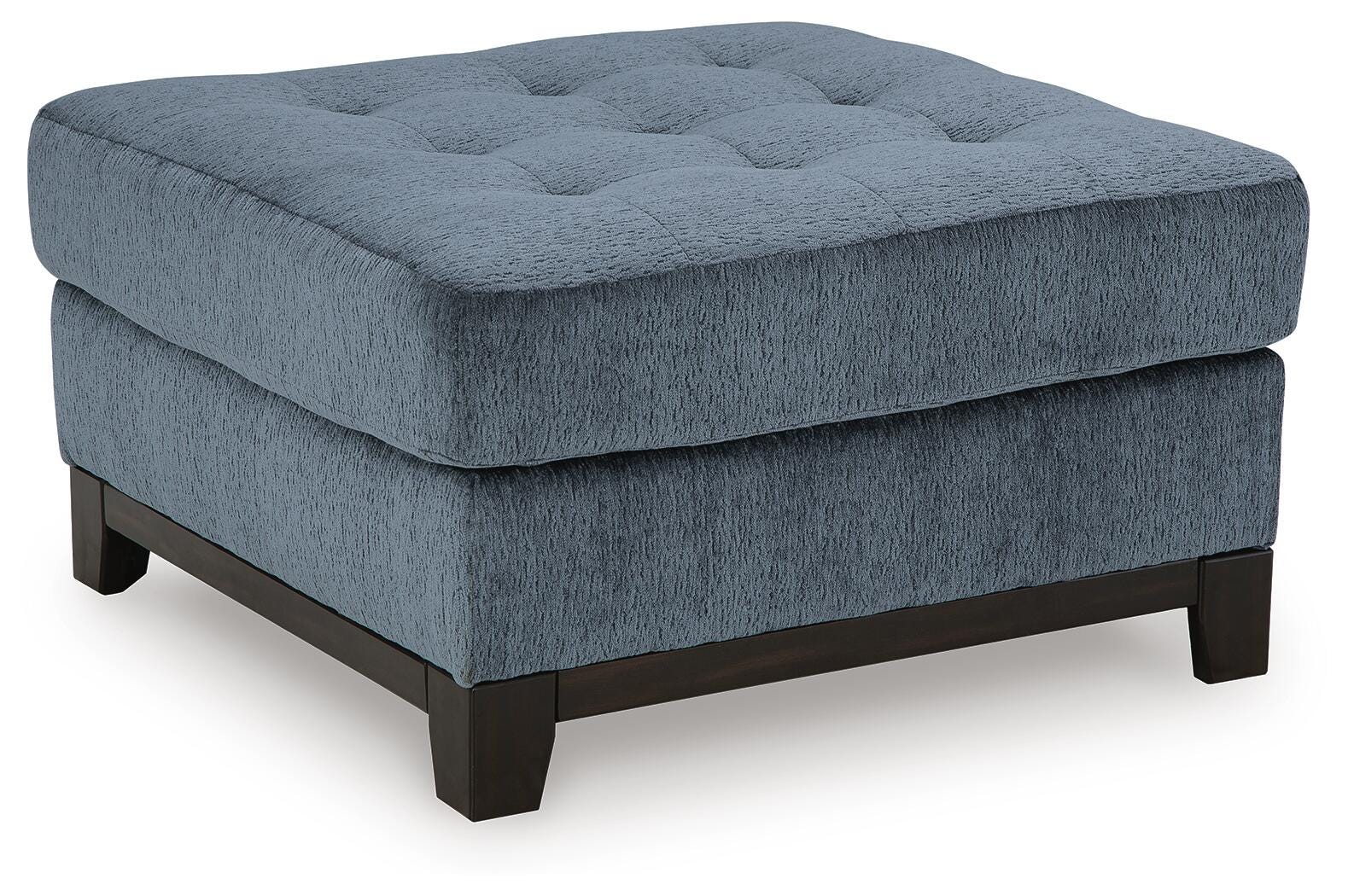 Maxon Place Oversized Accent Ottoman in Navy Chenille