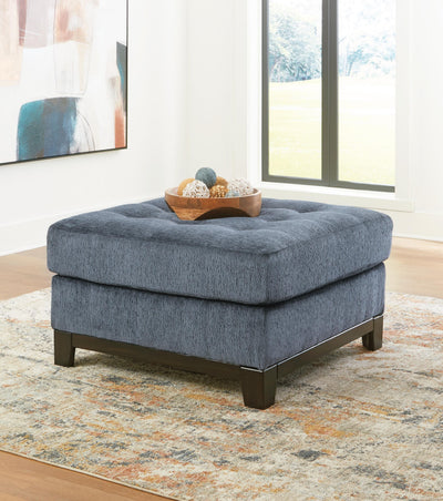 Maxon Place 3-Piece Sectional and Ottoman in Navy