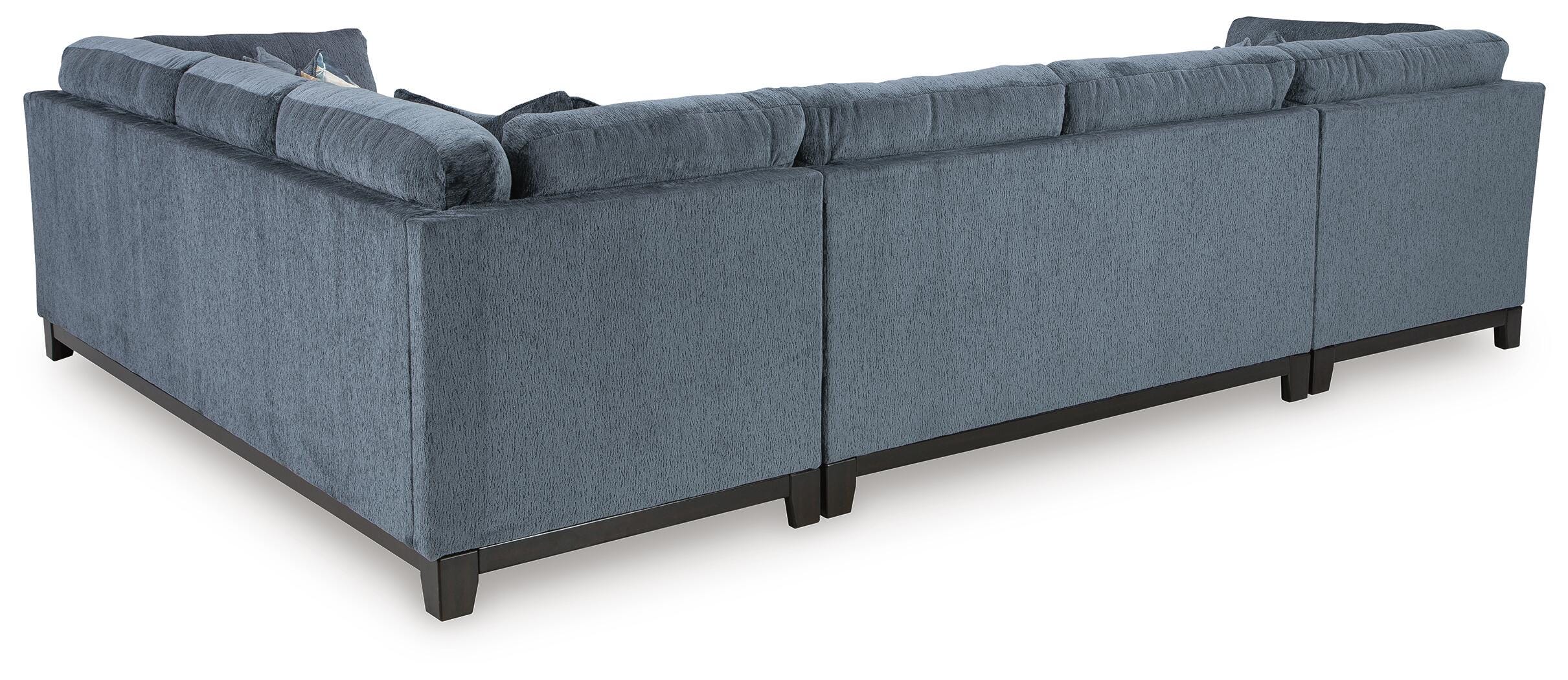 Maxon Place 3-Piece LAF Chaise Sectional in Navy Chenille