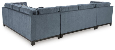 Maxon Place 3-Piece LAF Chaise Sectional in Navy Chenille