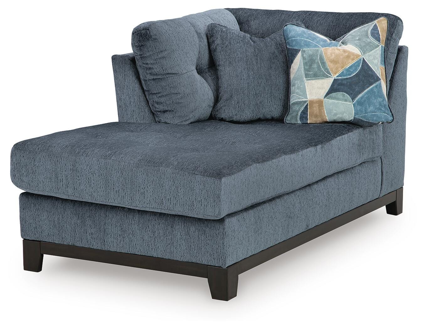 Maxon Place 3-Piece LAF Chaise Sectional in Navy Chenille