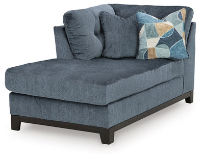 Maxon Place 3-Piece Sectional and Ottoman in Navy