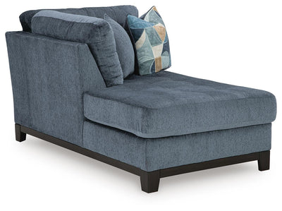 Maxon Place 3-Piece LAF Chaise Sectional in Navy Chenille