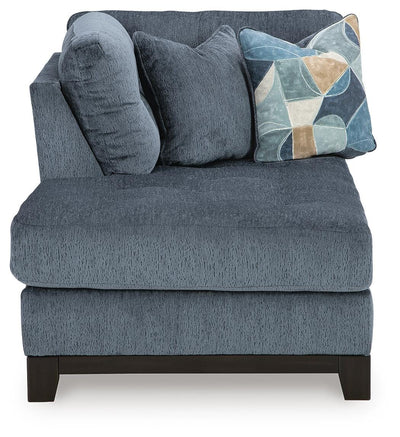 Maxon Place 3-Piece Double Chaise Sectional in Navy Chenille