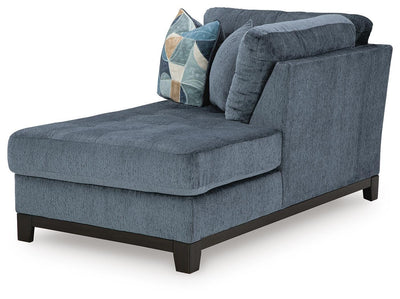 Maxon Place 3-Piece Double Chaise Sectional in Navy Chenille