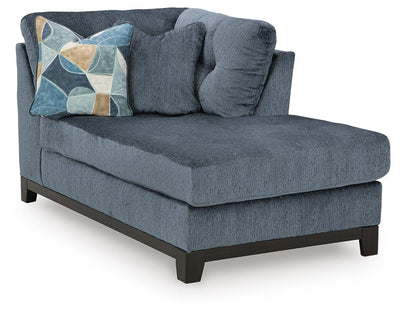Maxon Place 3-Piece Double Chaise Sectional in Navy Chenille