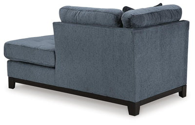 Maxon Place 3-Piece Double Chaise Sectional in Navy Chenille