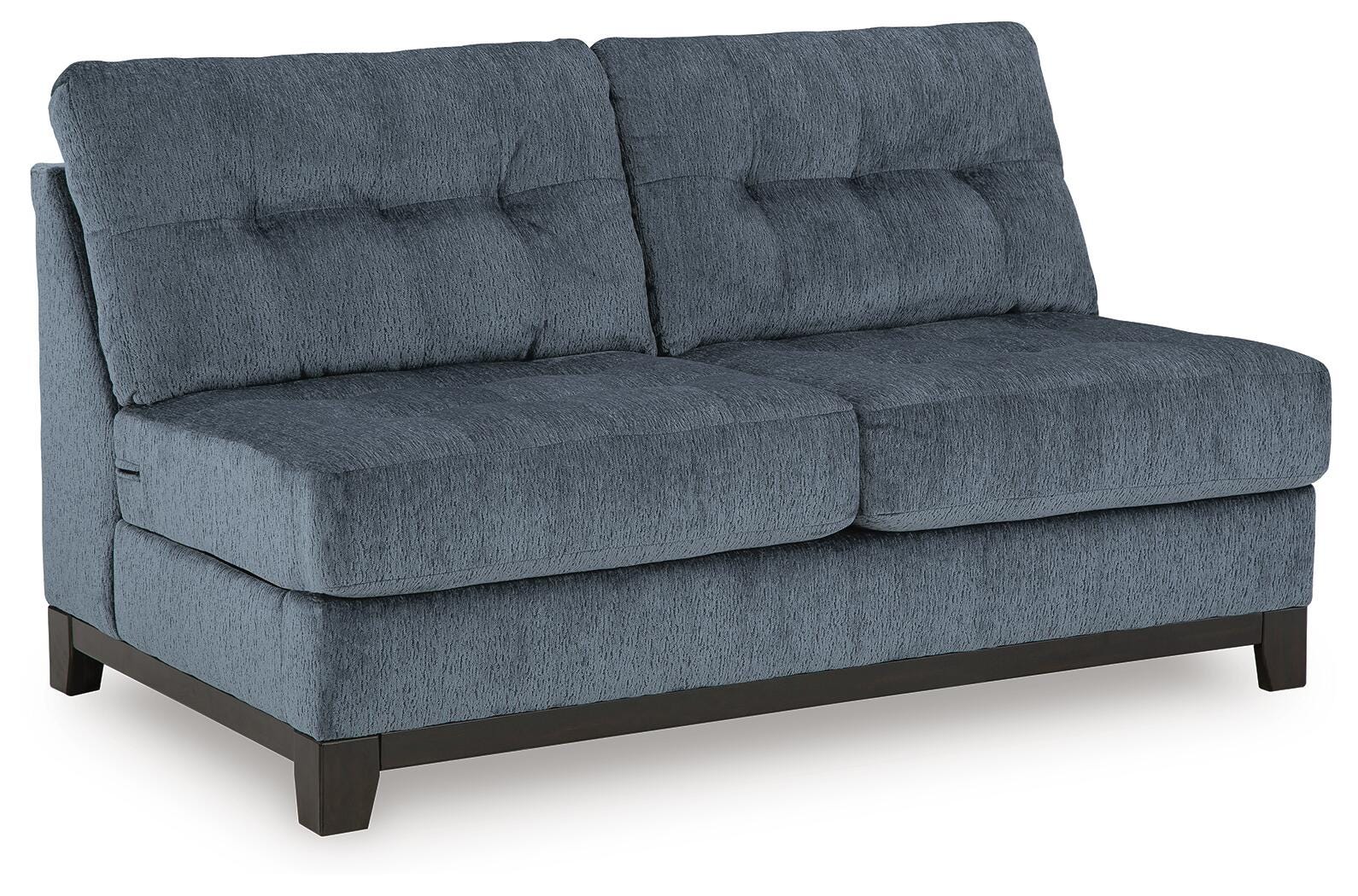 Maxon Place 3-Piece RAF Chaise Sectional in Navy Chenille