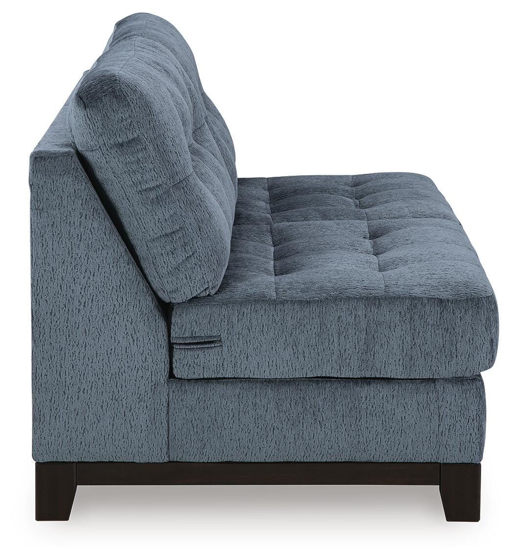 Maxon Place 3-Piece Sectional and Ottoman in Navy