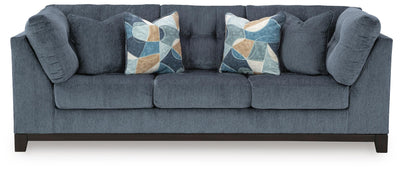 Maxon Place 3-Piece LAF Chaise Sectional in Navy Chenille